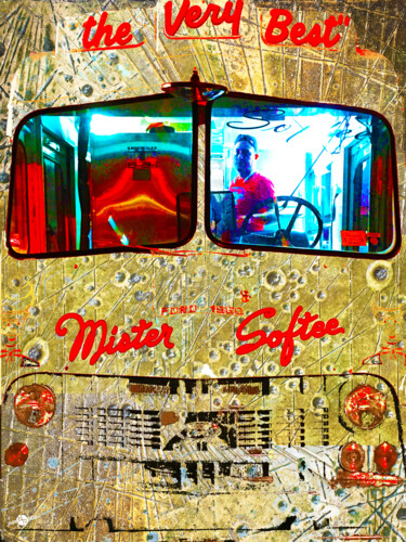 Pittura intitolato "Mister Softee Truck…" da Tony Rubino, Opera d'arte originale, Acrilico Montato su Telaio per barella in…