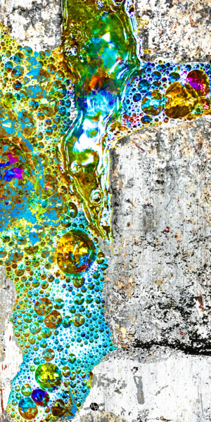 Pintura titulada "Aqua Metallic Serie…" por Tony Rubino, Obra de arte original, Acrílico Montado en Bastidor de camilla de m…