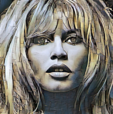 Peinture intitulée "Brigitte Bardot 1" par Tony Rubino, Œuvre d'art originale, Acrylique Monté sur Châssis en bois