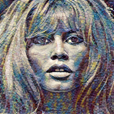 Peinture intitulée "Brigitte Bardot 2" par Tony Rubino, Œuvre d'art originale, Acrylique Monté sur Châssis en bois