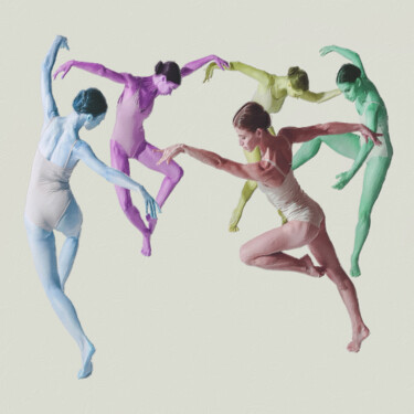 Картина под названием "Dance" - Tony Rubino, Подлинное произведение искусства, Акрил Установлен на Деревянная рама для носил…