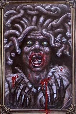 Painting titled "Medusa" by Tony Hough, Original Artwork, Oil
