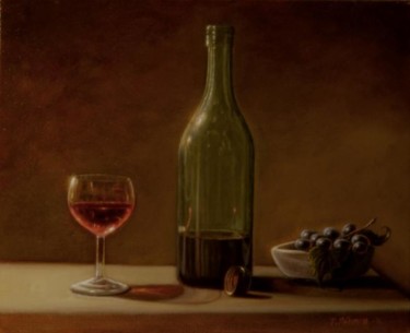 Painting titled "Still life" by Tony Mäkinen, Original Artwork, Oil
