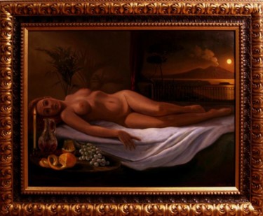 Painting titled "Napolitar" by Tony Mäkinen, Original Artwork, Oil