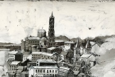 "mixed media, landsc…" başlıklı Resim Tony Pereira Ferreira tarafından, Orijinal sanat, Guaş boya