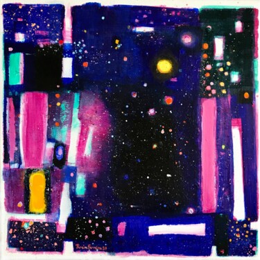 Painting titled "acrylique, cosmos,…" by Tony Pereira Ferreira, Original Artwork, Acrylic