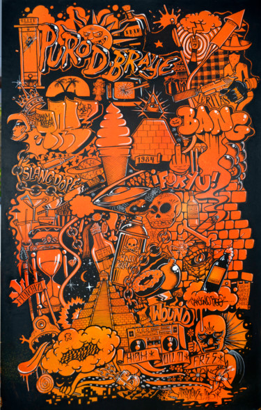 Pintura titulada "debraye.jpg" por Juicy Skills, Obra de arte original, Pintura al aerosol