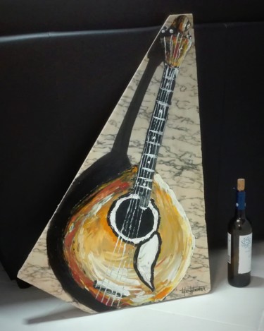 Painting titled "Portuguese guitar" by Topatopera, Original Artwork, Acrylic