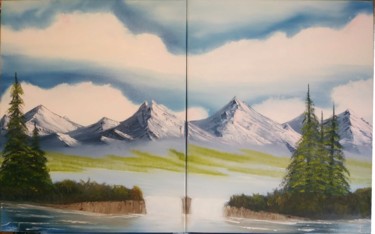 Painting titled "Distant Pair" by Topher, Original Artwork, Oil