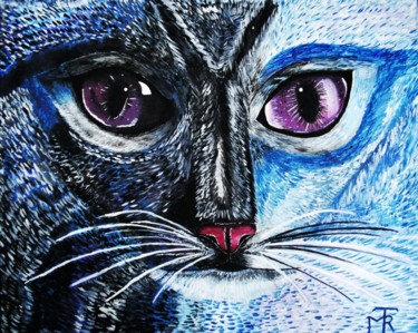 Картина под названием ""Purple"" - Toreodoa Art, Подлинное произведение искусства, Акрил