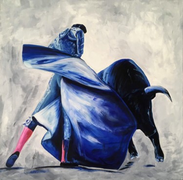 Painting titled "danse-andalouse" by Toros Bleus, Original Artwork, Acrylic