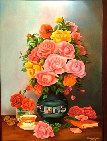 "Vazodaki Güller." başlıklı Tablo Hatun Erdem tarafından, Orijinal sanat