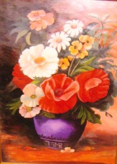 "Vazodaki Çiçekler." başlıklı Tablo Hatun Erdem tarafından, Orijinal sanat