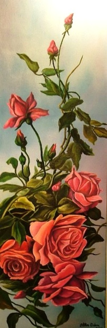 Painting titled "Gül Dalı 1" by Hatun Erdem, Original Artwork