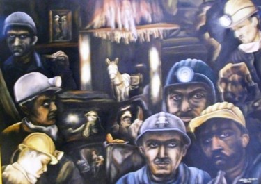 "Madenciler 1(Ekmek…" başlıklı Tablo Hatun Erdem tarafından, Orijinal sanat