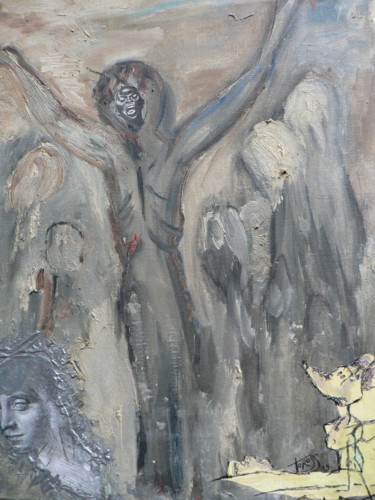 Peinture intitulée "crucifixionland tor…" par Toross, Œuvre d'art originale, Acrylique
