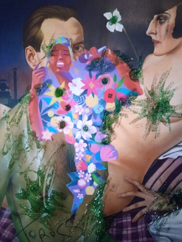 Collages intitolato "JOSEPHINE BAKER ONE" da Toross, Opera d'arte originale, Collages