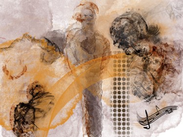 Digital Arts titled "MuSiciens" by Michèle Tortissier, Original Artwork, Digital Painting