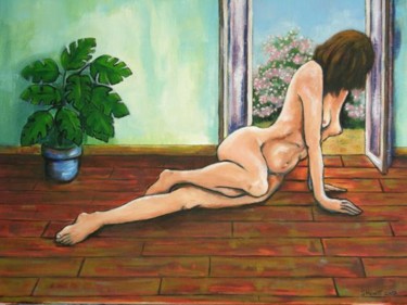 Peinture intitulée "nude" par Stephen Hewitt, Œuvre d'art originale