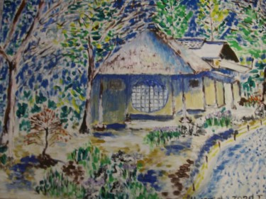 Peinture intitulée "Hoso-Michi" par Toshio Asaki, Œuvre d'art originale, Huile