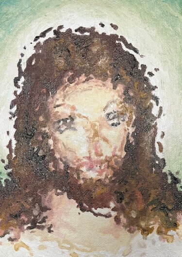 Painting titled "Gesu’" by Toso Il, Original Artwork, Oil
