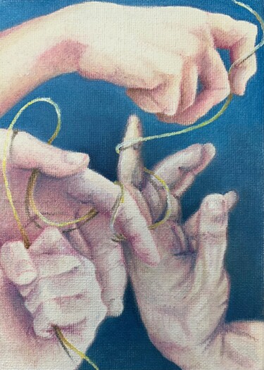 Peinture intitulée "Il filo che unisce…" par Toso Il, Œuvre d'art originale, Huile
