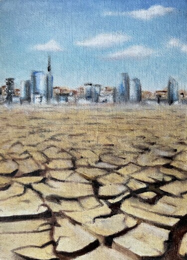Painting titled "Questa Milano asset…" by Toso Il, Original Artwork, Oil