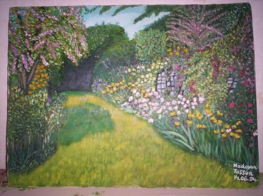 Painting titled "baxche gula, jardin…" by Tossoun Nadoyan, Original Artwork