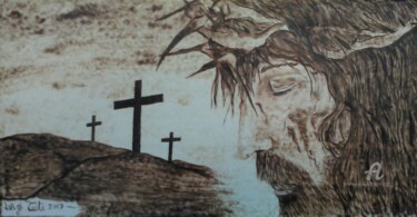 Drawing titled "Il Cristo" by Luigi Tosti, Original Artwork, Other