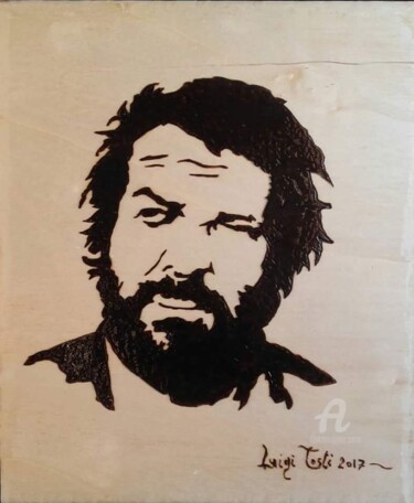 Disegno intitolato "Bud Spencer" da Luigi Tosti, Opera d'arte originale