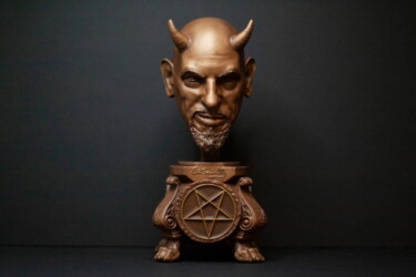 Скульптура под названием "10 inch Satan Devil…" - Tot_artstudio, Подлинное произведение искусства, Смола