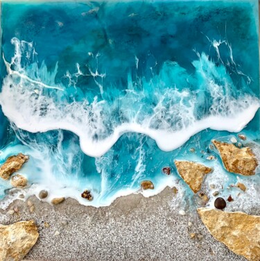 Pintura intitulada "Playas de canteras" por Tota. Maribel Gm, Obras de arte originais, Tinta