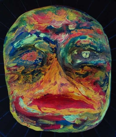 Peinture intitulée "Masque" par Daniel T, Œuvre d'art originale, Huile