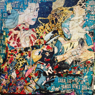 Collages intitulée "The Panther" par Ka, Œuvre d'art originale, Collages