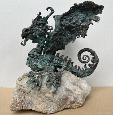 雕塑 标题为“Dragon” 由Erno Toth, 原创艺术品, 青铜