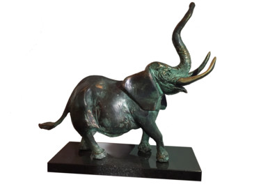 Sculpture titled "Elephant" by Kristof Toth, Original Artwork, Bronze