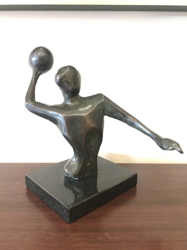 Sculptuur getiteld "Water polo" door Kristof Toth, Origineel Kunstwerk, Bronzen