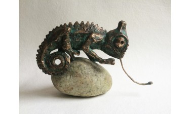 "Chameleon" başlıklı Heykel Kristof Toth tarafından, Orijinal sanat, Bronz