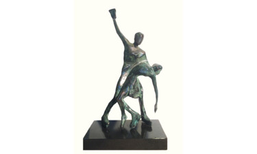 Sculpture intitulée "Ice dance" par Kristof Toth, Œuvre d'art originale, Bronze