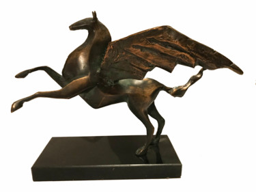 Skulptur mit dem Titel "Pegasus" von Kristof Toth, Original-Kunstwerk, Bronze