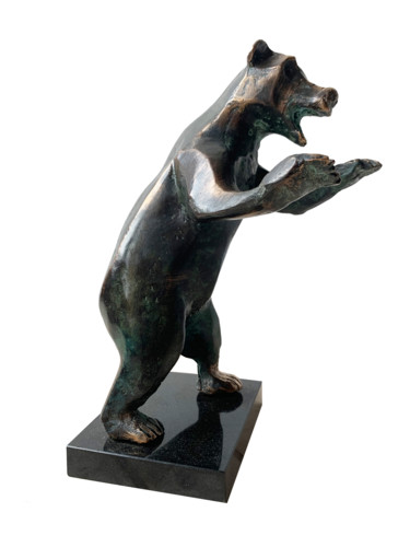 Sculpture titled "Bear" by Kristof Toth, Original Artwork, Bronze