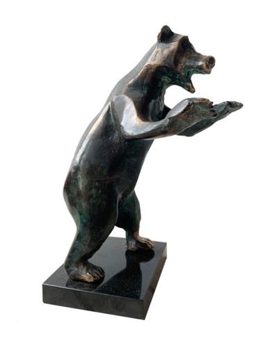 Bear Sculpture titled "Bear" by Kristof Toth, Original Art, Bronze
