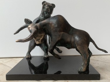 "Force measuring 2." başlıklı Heykel Kristof Toth tarafından, Orijinal sanat, Bronz