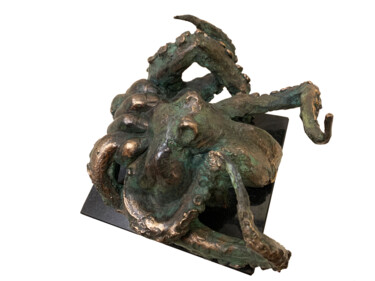 Scultura intitolato "Octopus" da Kristof Toth, Opera d'arte originale, Bronzo