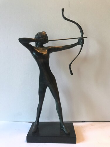 Sculpture intitulée "Archer" par Kristof Toth, Œuvre d'art originale, Bronze