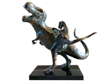 Sculptuur getiteld "Jurassic park - T-R…" door Kristof Toth, Origineel Kunstwerk, Bronzen