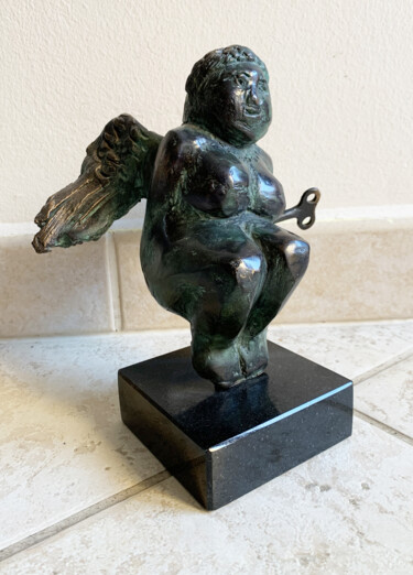 Escultura intitulada "Little angel" por Kristof Toth, Obras de arte originais, Bronze