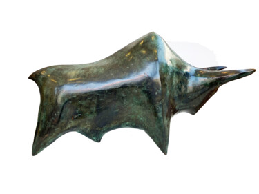 Sculpture intitulée "Big bull" par Kristof Toth, Œuvre d'art originale, Bronze