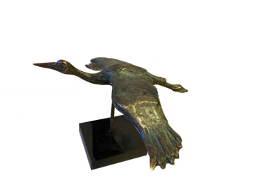 Skulptur mit dem Titel "Stork" von Kristof Toth, Original-Kunstwerk, Bronze
