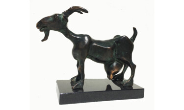 제목이 "Goat"인 조형물 Kristof Toth로, 원작, 청동